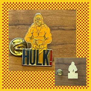 Hulk Hogan Enamel Pin Vintage 1980's WWF- Hat Pin - Lapel Brooch - All Metal